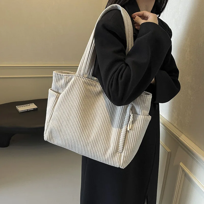 سروال قصير حقيبة كتف حقيبة يد عصرية متعددة الاستخدامات الترفيه طالب فئة حقيبة كتف سعة كبيرة التنقل حقيبة حمل نسائية #4