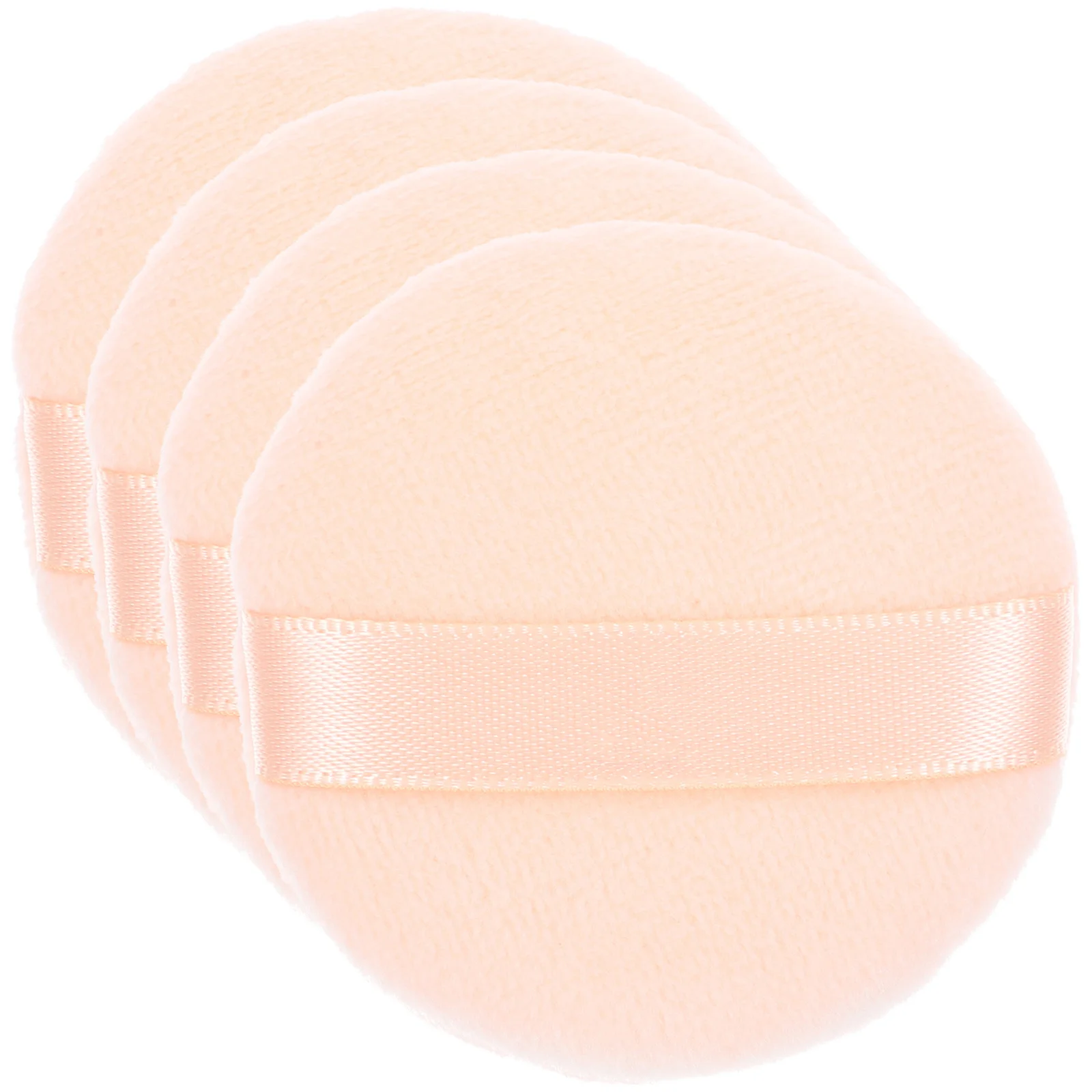 Spugna per trucco rotonda morbida in materiale premium da 4 pezzi per soffio di cipria in polvere sciolto per applicazione di fondotinta per il viso
