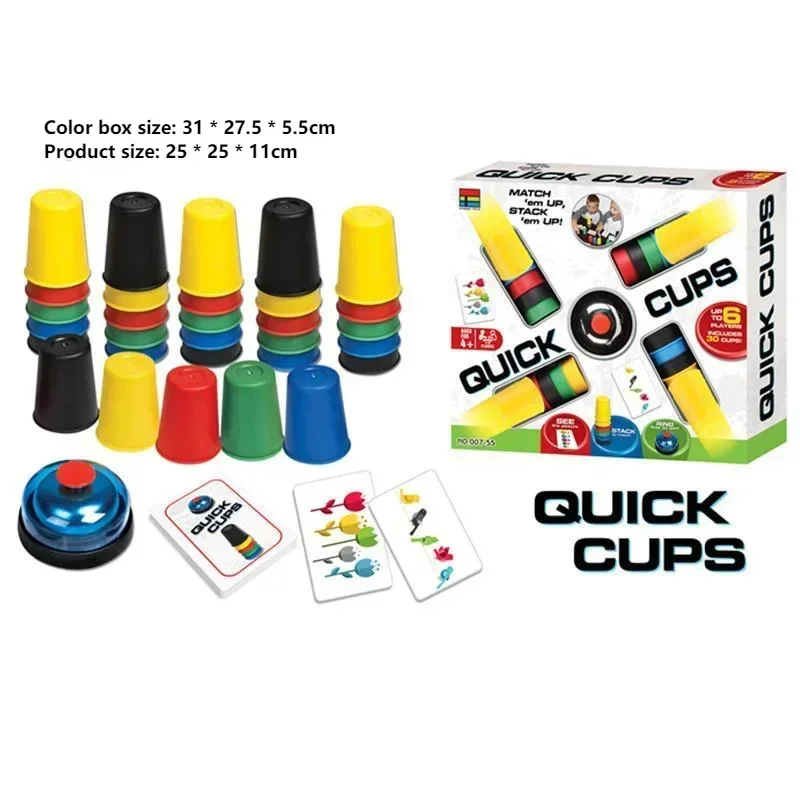 Quick Cups Competitive Cup Stacking And Flying Cup Stacking Children's Tabletop Game SpinMasterGame Tabletop Game