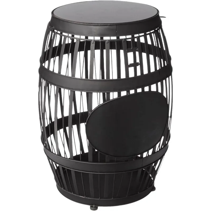 

Barrel Cork Catcher Accent Table – Metal Side Table with Wooden Top to Store & Display Used Corks - Holds 500 Co