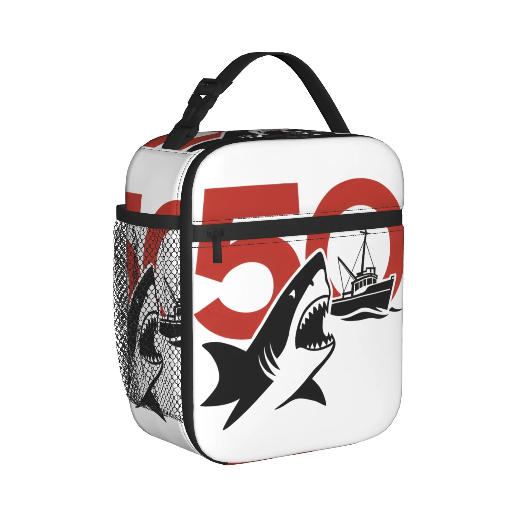Sac à lunch Jaws 50th Anniversary pour enfant, boîte à lunch de voyage design, sac fourre-tout imperméable à la mode pour aliments