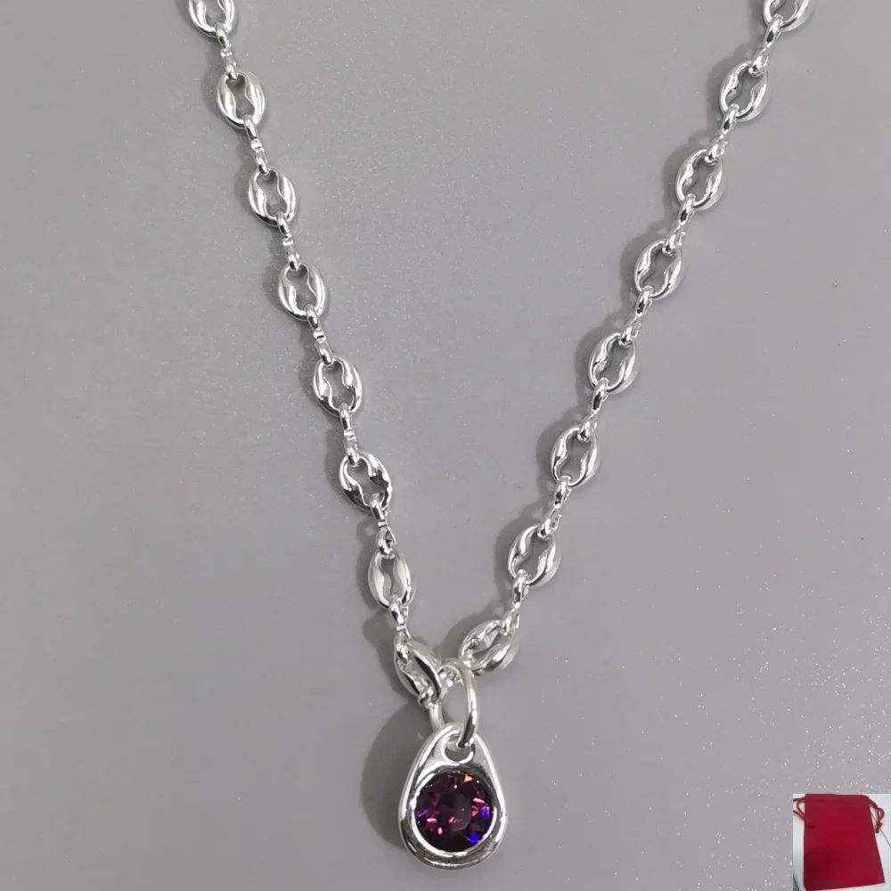 2026 Spain Brilliant Mysterious Zircon Chain Necklace Jewelry Accessories Banquet Gift