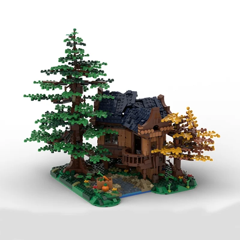 3037 قطعة MOC شجرة البيت الغابات حزمة الأفكار ونموذج اللبنات العمارة لتقوم بها بنفسك هدية الكريسماس فكرة إبداعية اللعب عيد ميلاد #2