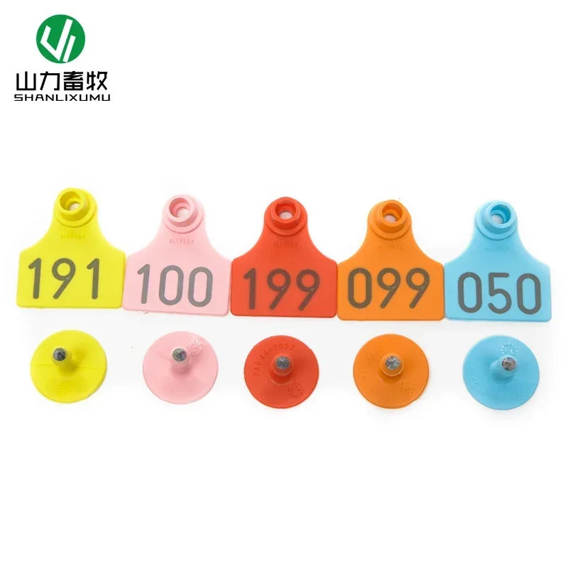 A 100PCS Lok Fu Import Letter Ear Signs Pig Tag Laser Typing Genuine (false One Penalty Ten)