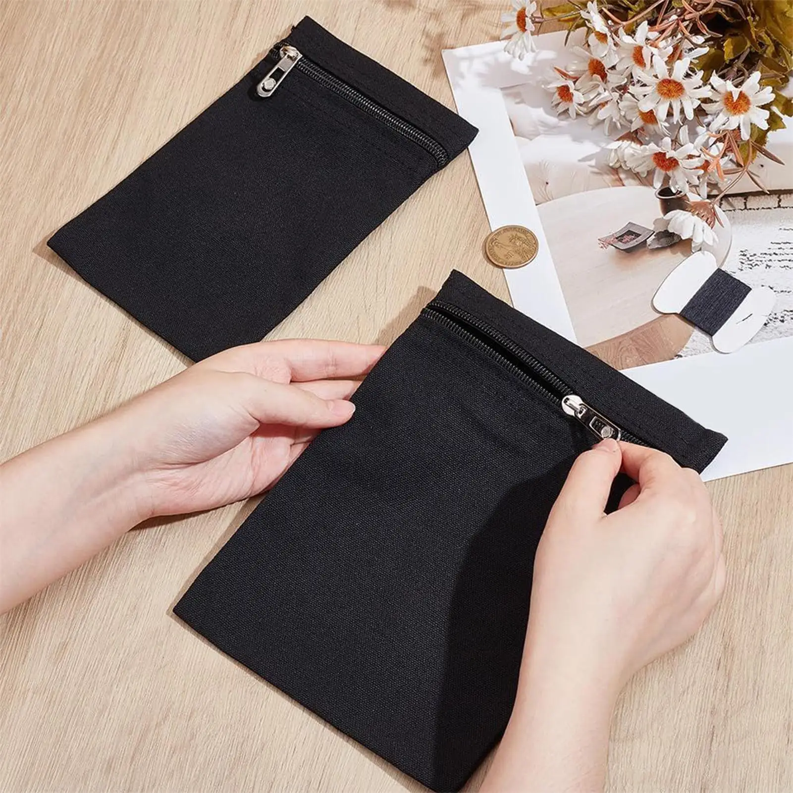 1PC Sew-in Side Hiddens Pocket With Zipper Inside Security Pocket For Clothing Coat Inside Pockets For Jackets Coats Sweatshirts
