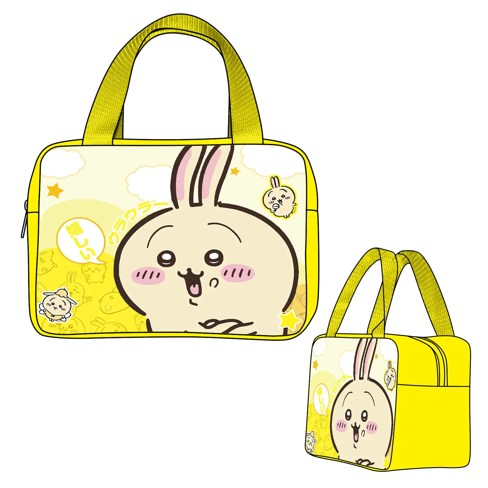 Nieuwe Chiikawa Handheld geïsoleerde tas Cartoon Kawaii Lunchpakket Draagbare lunchbox Uitje opbergtas