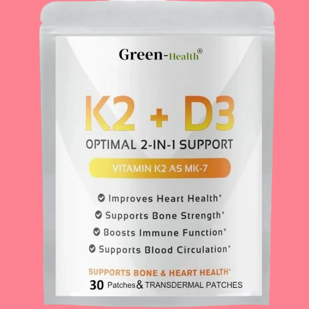 

30 Patches Vitamin K2 (MK7) with D3 Transdermal Patches Premium Immune, Heart & Bone Health