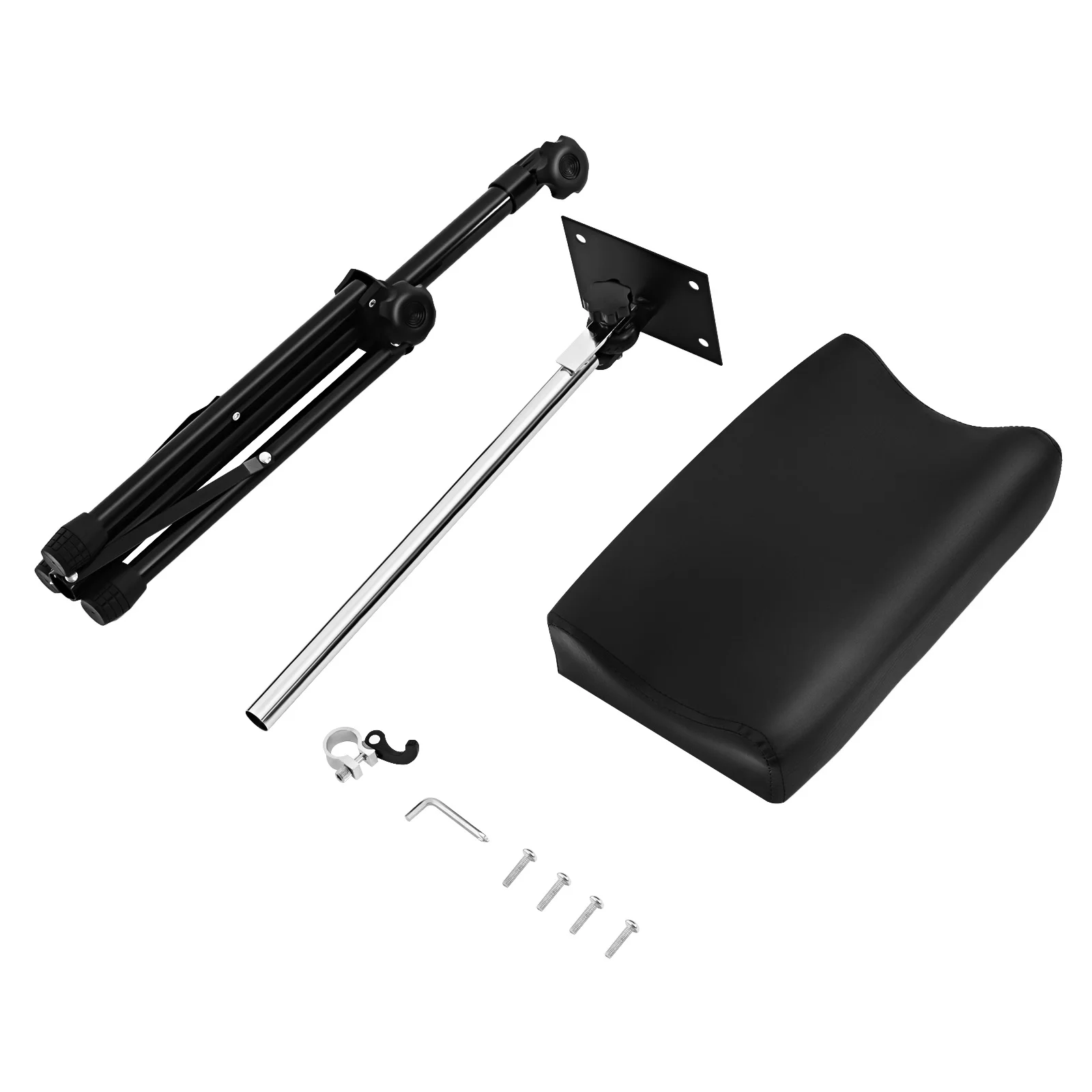 حامل مسند ذراع الوشم 360 °   تدوير المحمولة الوشم الذراع الراحة الساق حامل ثلاثي القوائم 150 كجم أنابيب الحديد مسند الذراع قوس قابل للتعديل 70