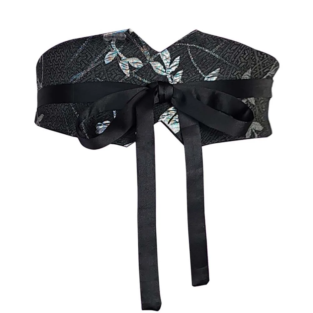 Vintage ปรับจีนกว้างเข็มขัดผ้า Girdle Hanfu Cummerbunds พิมพ์กระโปรงอุปกรณ์เสริม Retro Jacquard เข็มขัดเครื่องประดับ