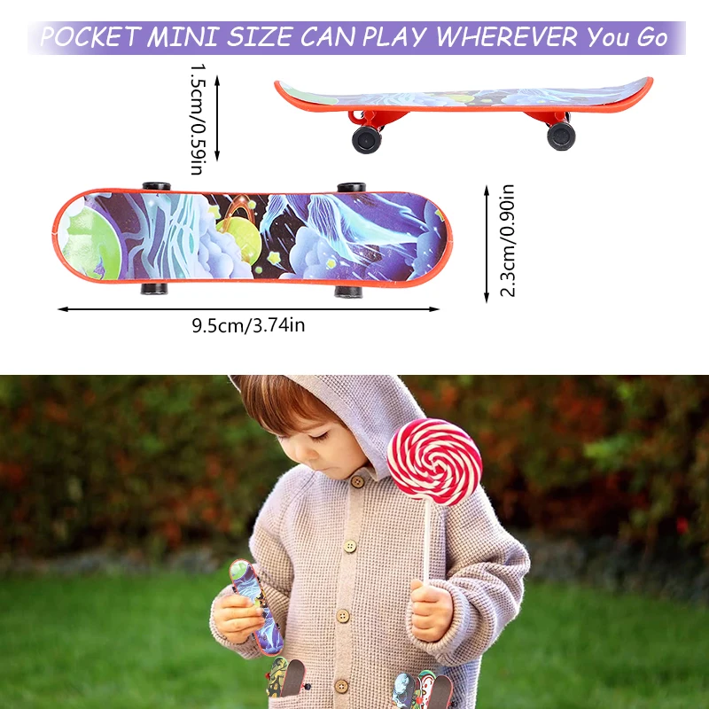 10 stks Vinger Skateboard Speelgoed Creatieve Vingertop Toets Kids Jongens Verjaardagsfeestje Gunsten Goody Pinata Vulstoffen School Gift