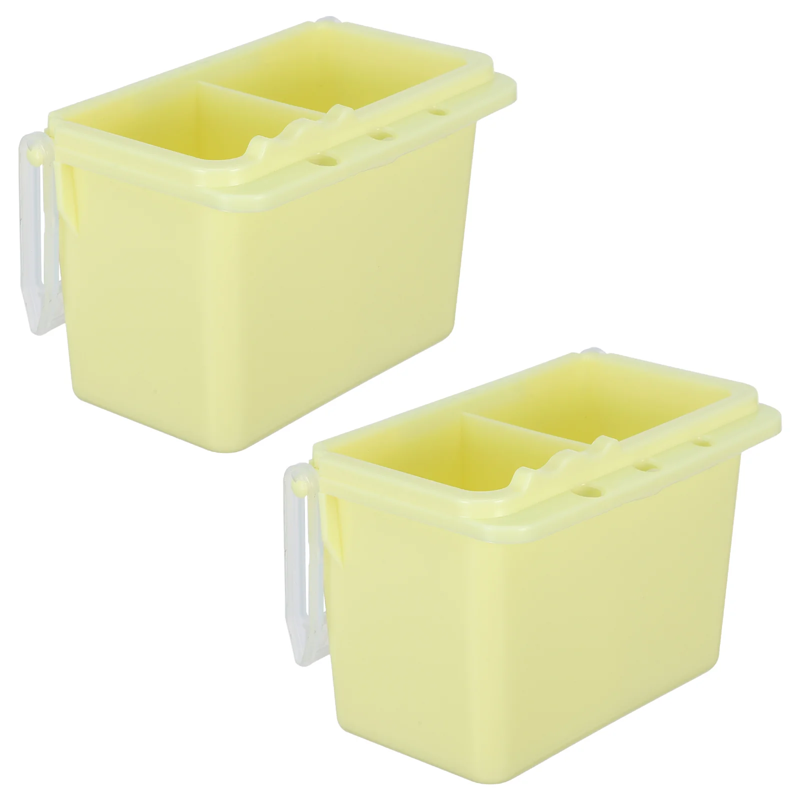 

2 Pcs Pencil Bucket Brush Washing Tools Oil Painting Washer Sink Cleaner Stationery Plastic Water Pots Brushes