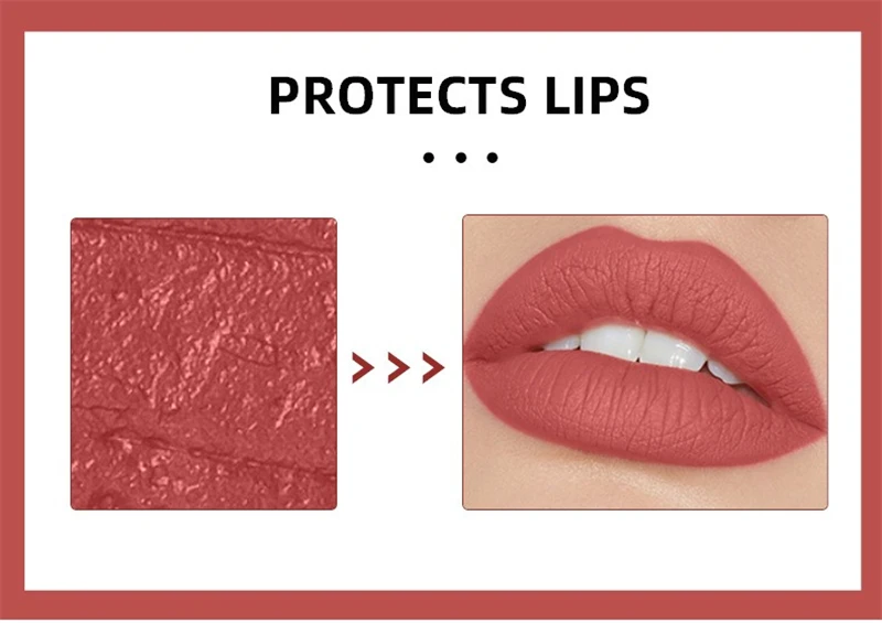 Rosaroter, mattierter, flüssiger Lippenstift, wasserfest, langlebig, feuchtigkeitsspendend, langlebiger Lippenstift, nicht klebender Lipgloss, koreanisches Make-up – Detail 9
