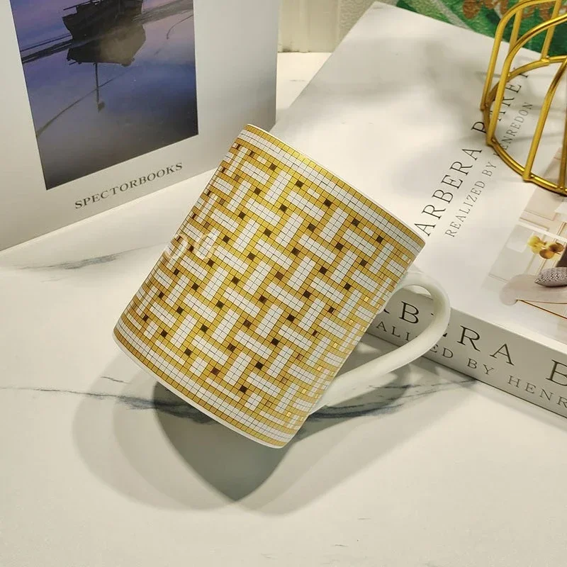 

Ceramic Coffee Cups and Plates for Home Use Ideal for Daily Coffee Serving Dining and Household Tableware Maintenance