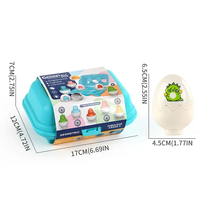 6 Stks/set Montessori 3d Eieren Puzzel Peuter Leren Onderwijs Wiskunde Speelgoed Kids Vorm Match Smart Game Easter Cadeaus 1 2 3 Jaar Oud