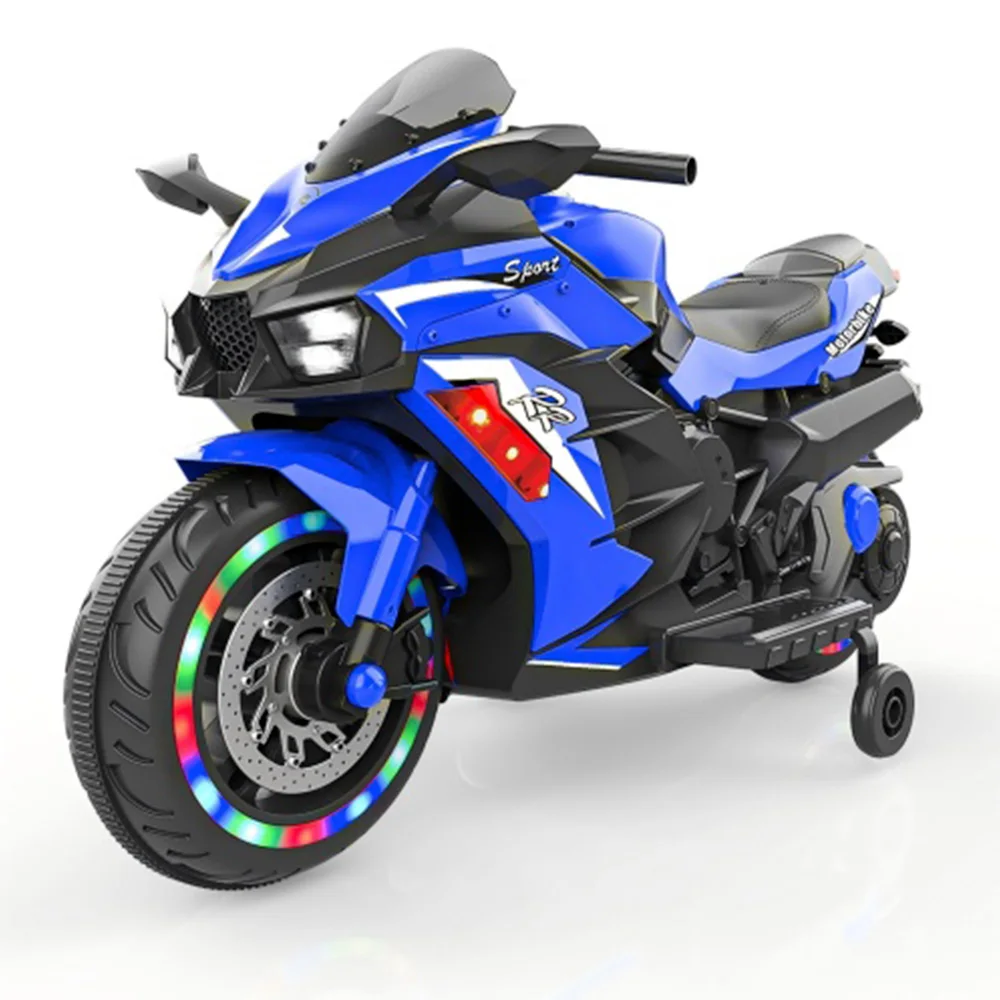 

Electric Motorcycle for Kids Kids Ride on Motorcycle 12V Electric Dirt Bike with Training Wheels Hand Racing Foot Brake