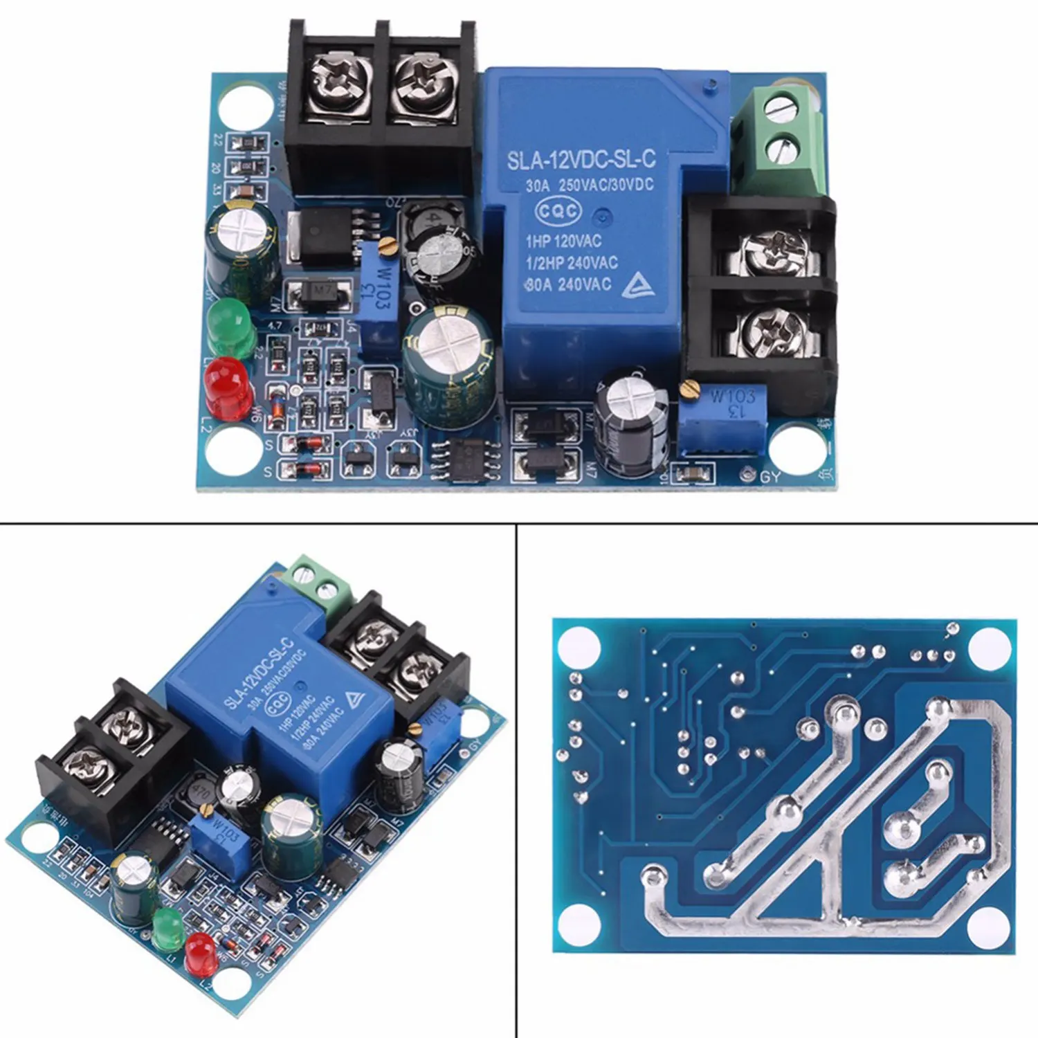 30A 24V Automatic Battery Charging Controller Protection Module YX1708 Battery Undervoltage Charge Control Module