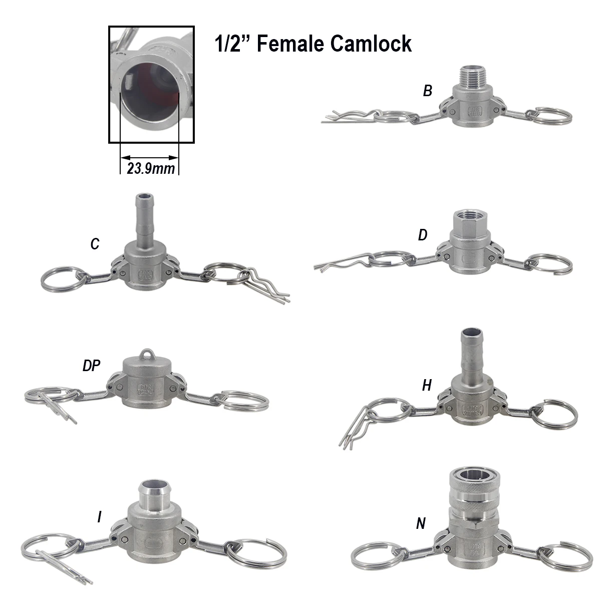 Camlock Quick Disconnects 1/2\