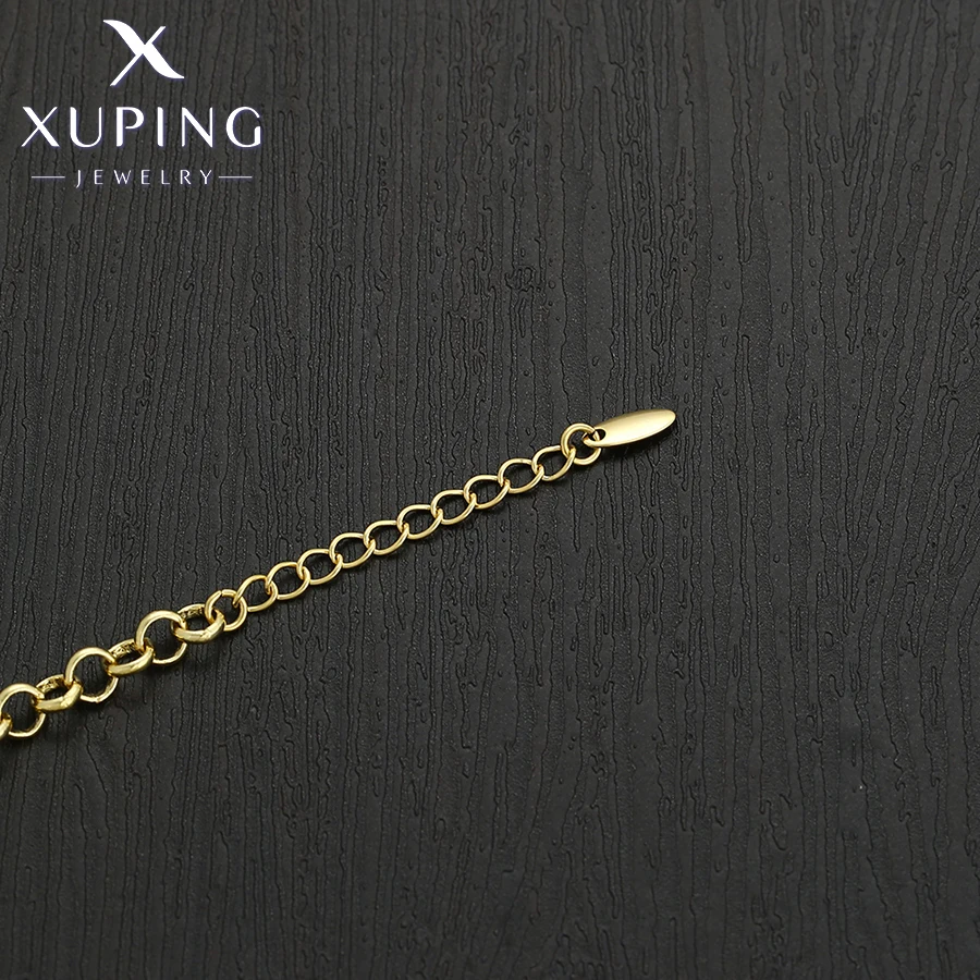 Xuping Jewelry New Arrival Trendy Charm Chain Shaped Fashion Copper Alloy Light Gold Color Bracelet for Women Gift X000772412