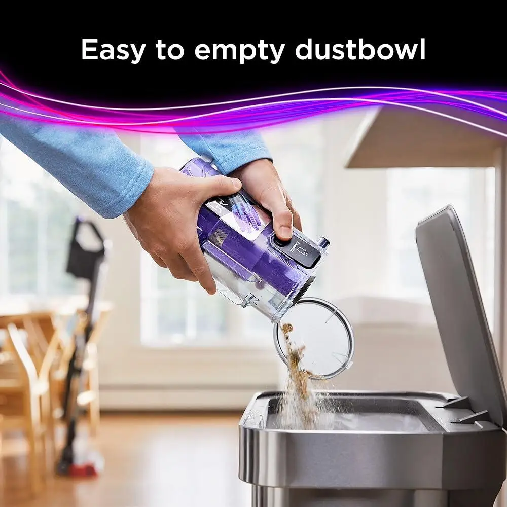 Cordless Vacuum Cleaner with Powerful Suction Anti-Tangle Beater Bar LED Headlights Lightweight Portable Handheld Design Easy