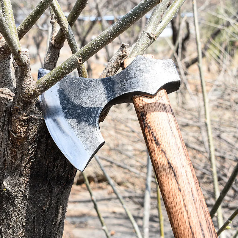 

65 Manganese Steel Fully Forged Outdoor Camping Hiking Emergency Self-defense Equipment Camping Chopping Axe