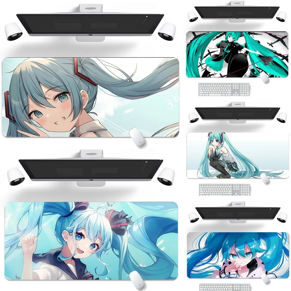 

Cartoon H-Hatsune M-Miku Mousepad New Arrivals Large Gaming Mousepad L XL XXL Gamer Mouse Pad Size For Keyboards Mat