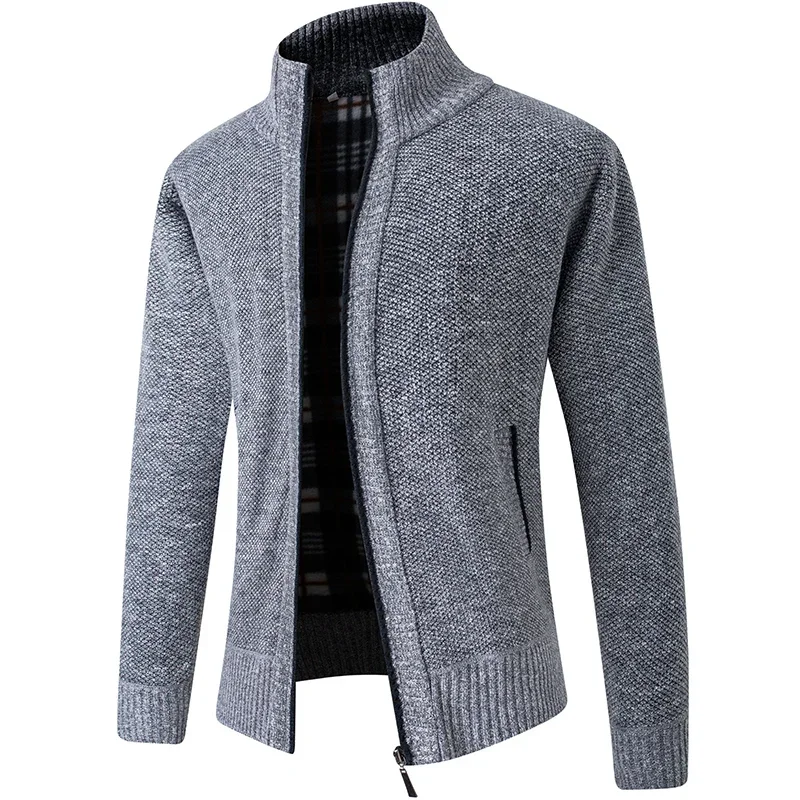 2023 Men Sweaters Cardigans Winter Fleece Warm Sweatercoats Good Quality Male Winter Slim Fit Thicker Sweaters Jackets Size 4XL