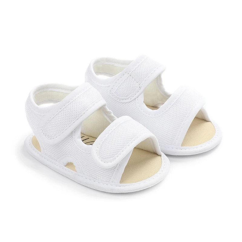 Newborn Baby Boys Girls Soild Summer Breathable Anti-Slip Shoes Sandals Toddler Soft Soled Shoes 0-18 Monthes