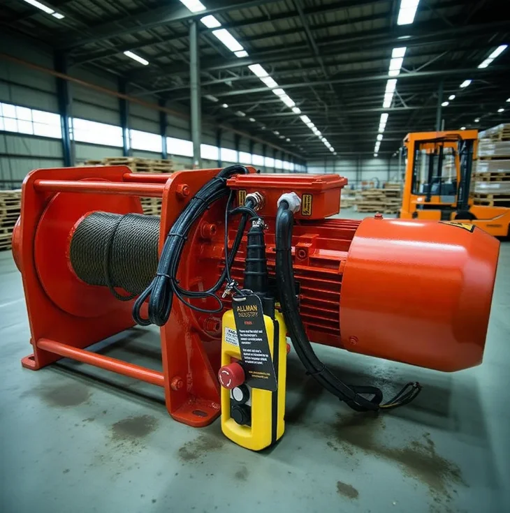 2Ton 220V Electric Winch M4 for Lifting Machinery and Pulling on Marine Construction Professional High Speed Winch Tool