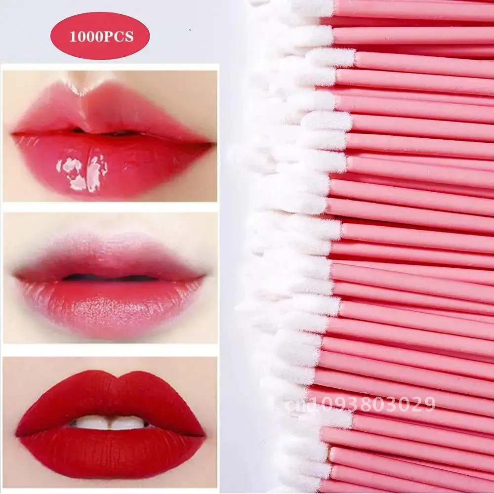 1000PCS Bacchette per labbra usa e getta Pennello per lucidalabbra Applicatore dolcemente Micro Pennello per mascara Bacchette Pennello Accessori donna Rossetto Cosmetici