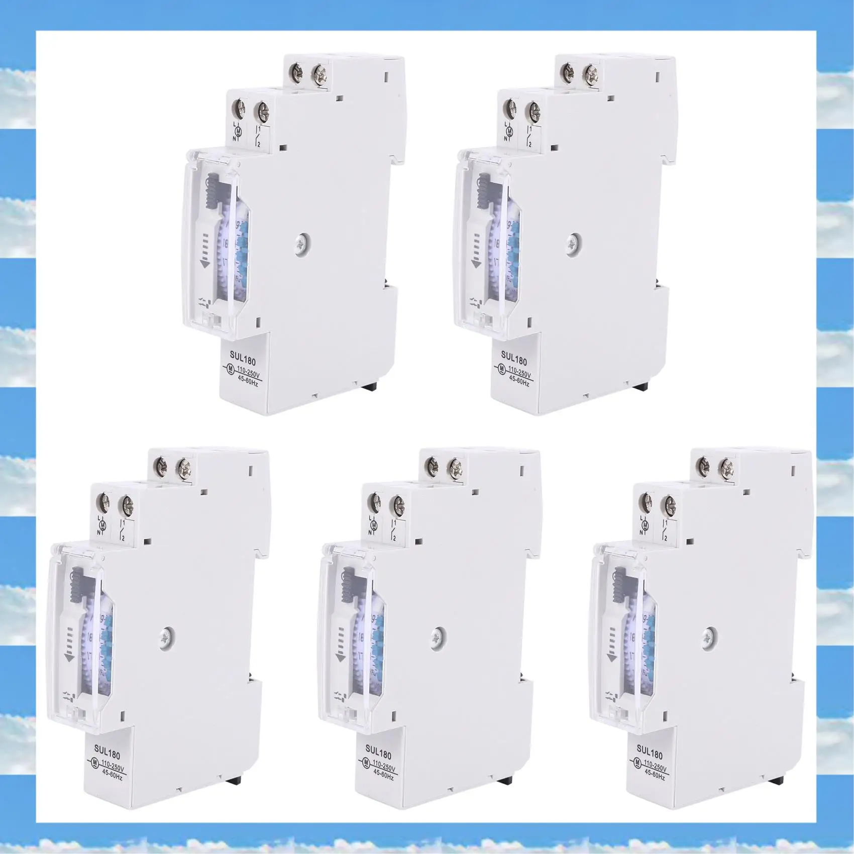 A11I 5X SUL180A 15 Minutes Mechanical Timer 24 Hours Programmable Din Rail Timer Time Switch