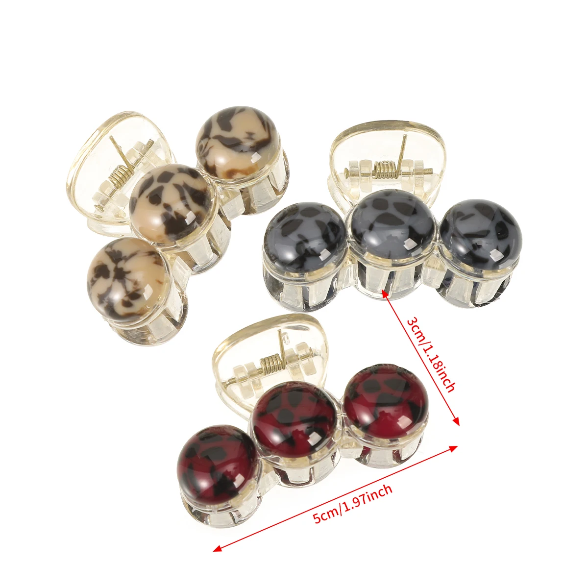 AWAYTR Fashion Agate Beadse Hair Claws Clip Alloy Shark Claw Hair Clips Hairpin Barrettes For Ponytail Women Hair Accessories