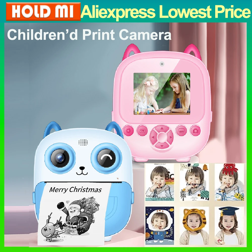 كاميرا طباعة فورية للأطفال 1080P ألعاب ألغاز كاميرا رقمية للأطفال طابعة صور بدون حبر شاشة 2.4 بوصة هدية للأولاد والبنات #1