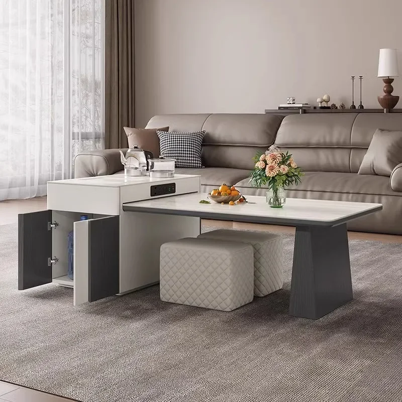 

Extendable Modern Coffee Table Aesthetic Italian Storage White Coffee Table Nordic Minimalist Mobili Per Il Soggiorno Furniture