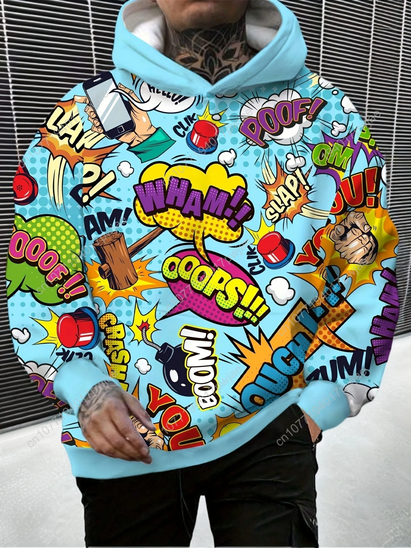 [Sudadera com capuz com estampa de jogo na moda] Moletom com capuz com estampa de jogo masculino, moletom com capuz moderno, moletom com capuz com bolsos, outono e