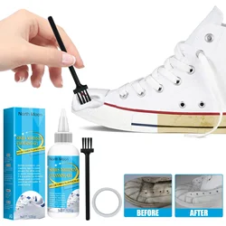 White Shoes Cleaner Stains Dirt Remover Shoe Whitening Cleaning Sneaker Remove Yellow Edge White Shoes Cleaning Gel Kit 100ml