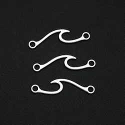 30pcs/lot--9x33mm Ocean Wave Connectors Charms Pendants For Diy Jewelry Making Supplies Accessories Wholesale Bulk Items