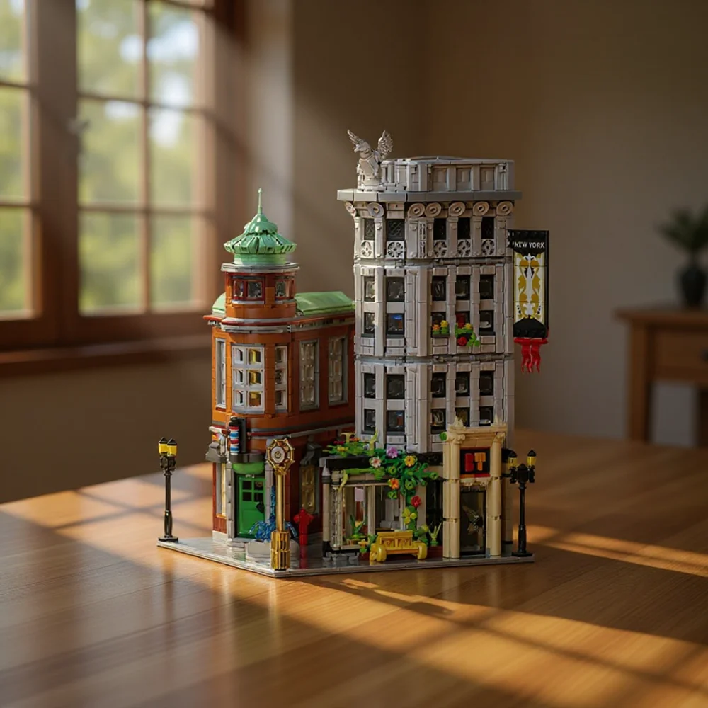 

4500PCS MOC Flatiron Building Model New York City Street View Architecture Modular Building Blocks Brick Puzzle Toys Kids Gift