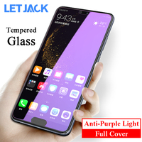 9H Purple Light Full Cover Tempered Glass for Huawei P20 P30 Lite Mate 10 Pro Honor 10 9i 9X 8X Nova 3i 3e 2S Screen Protector