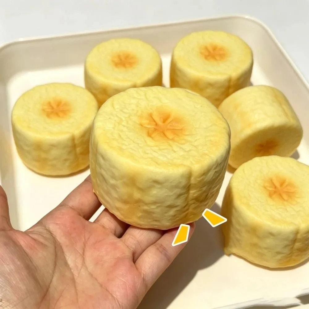 Soft PU Simulated Banana Strawberry Pineapple Slices, Slow Rising Squishy Fruit Model Squeezable Stress Relief Decor Props