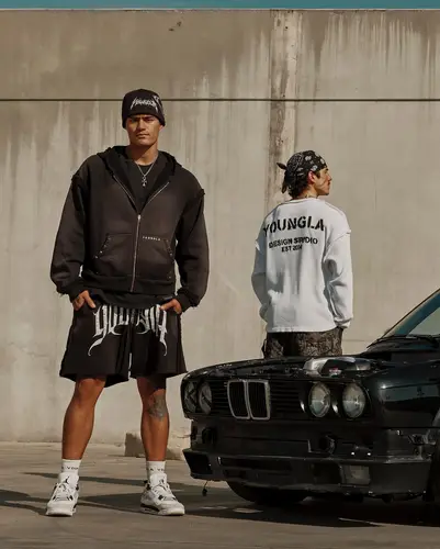 Imagen 2 del producto Pantalones cortos de estilo americano para hombre, pantalones cortos de algodón para gimnasio, deportes, fitness y ocio, correr al aire libre, entrenamiento de baloncesto, pantalones de cinco puntos