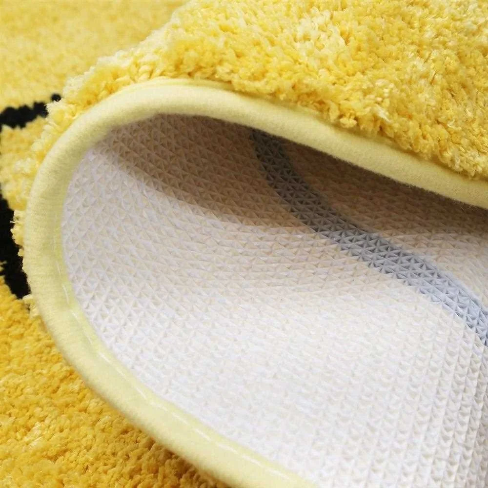 Thiened Floing Carpet Bede Round Face Anti-Slip Batoom Rug Wasserabsorbierende Bodenmatte Weiches PU-Material Große Größe