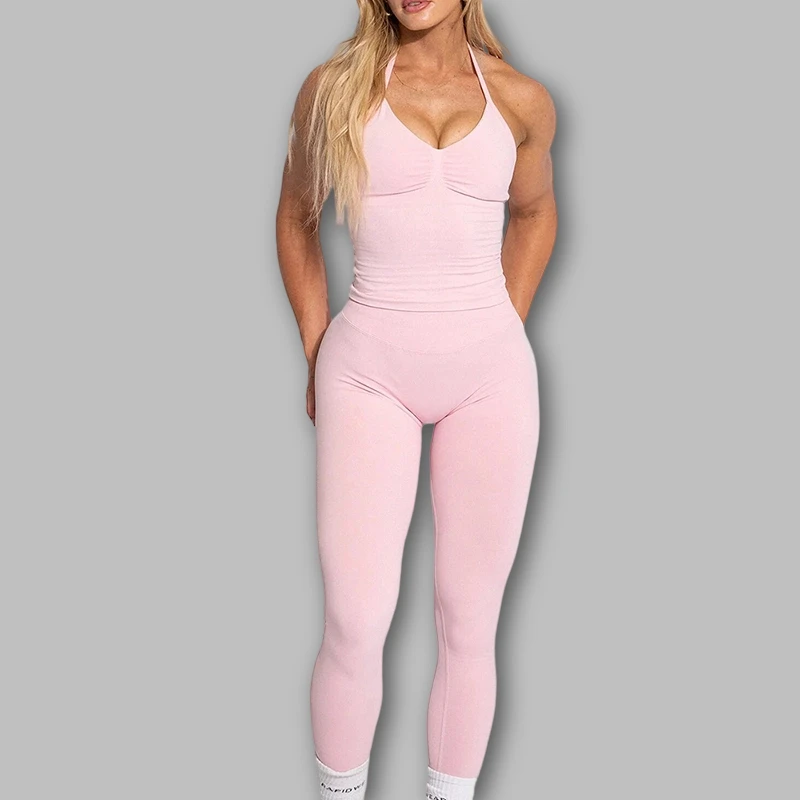 NIEUW 2-delig DF impact Gym broek Set DFNNYE Dames Top zonder rugbandjes Seamless leggings Gym pak Fitness kleding Workout set