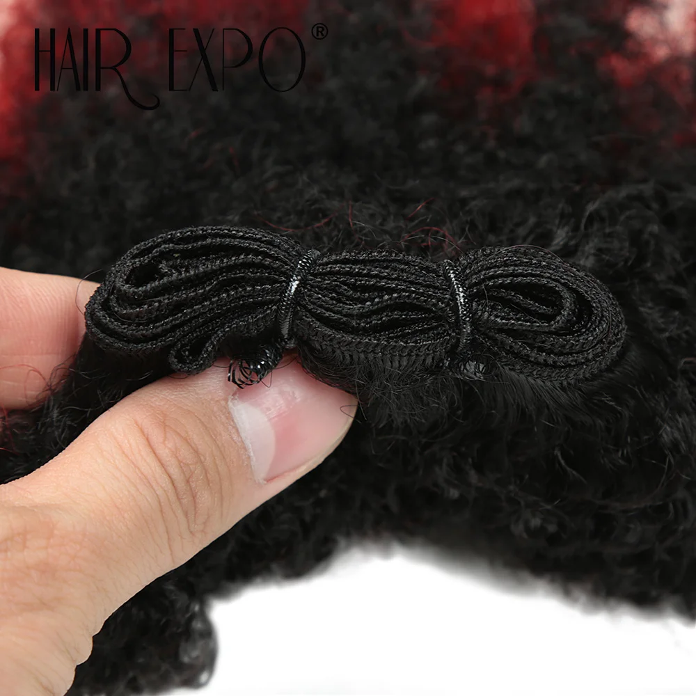 6er-Set Afro Kinky Curly Haarbündel 8' Synthetische Haarverlängerungen Lockige Weave Ombre Protein Faser Marley Twist Flechthaar – Detail 18