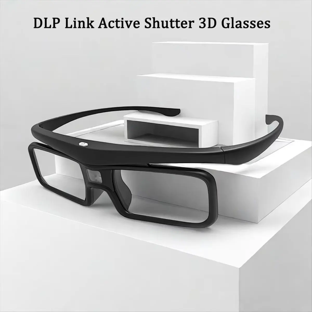 【ELEVATE LIFE】For DLP Link Active Shutter 3D Glasses USB Rechargeable Eyeglasses for Home Cinema DLP Projector Not Suitable for