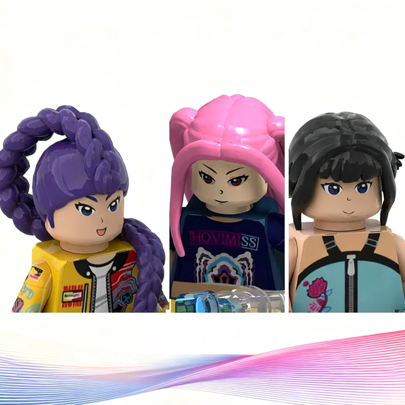 Nouveau Kpop chasseurs de démons Mini figurine blocs de construction jouet périphériques bureau décoration Collection figurines modèle jouet pour enfant