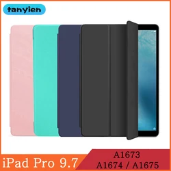 Dla Apple iPad Pro 9.7 2016 A1673 A1674 A1675 Trifold Magnetic Tablet Case PU Leather Stand Flip Fundas Smart Cover