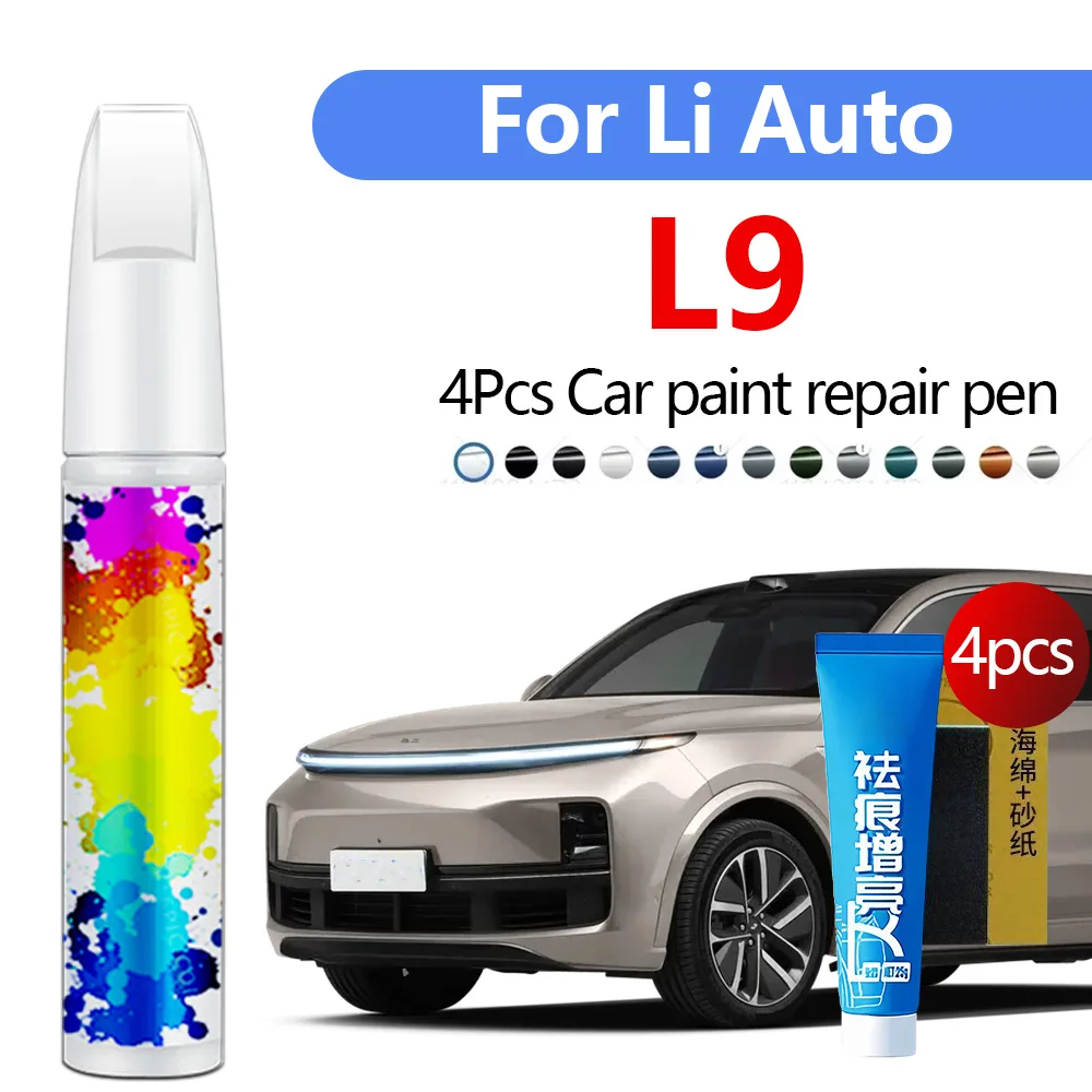 

Ручка для ремонта автомобильной краски, черный, серый, золотой, зеленый, фиолетовый, серебристый, синий для 2022-2025 Li Auto L9, аксессуары для ремонта царапин, 4 шт.