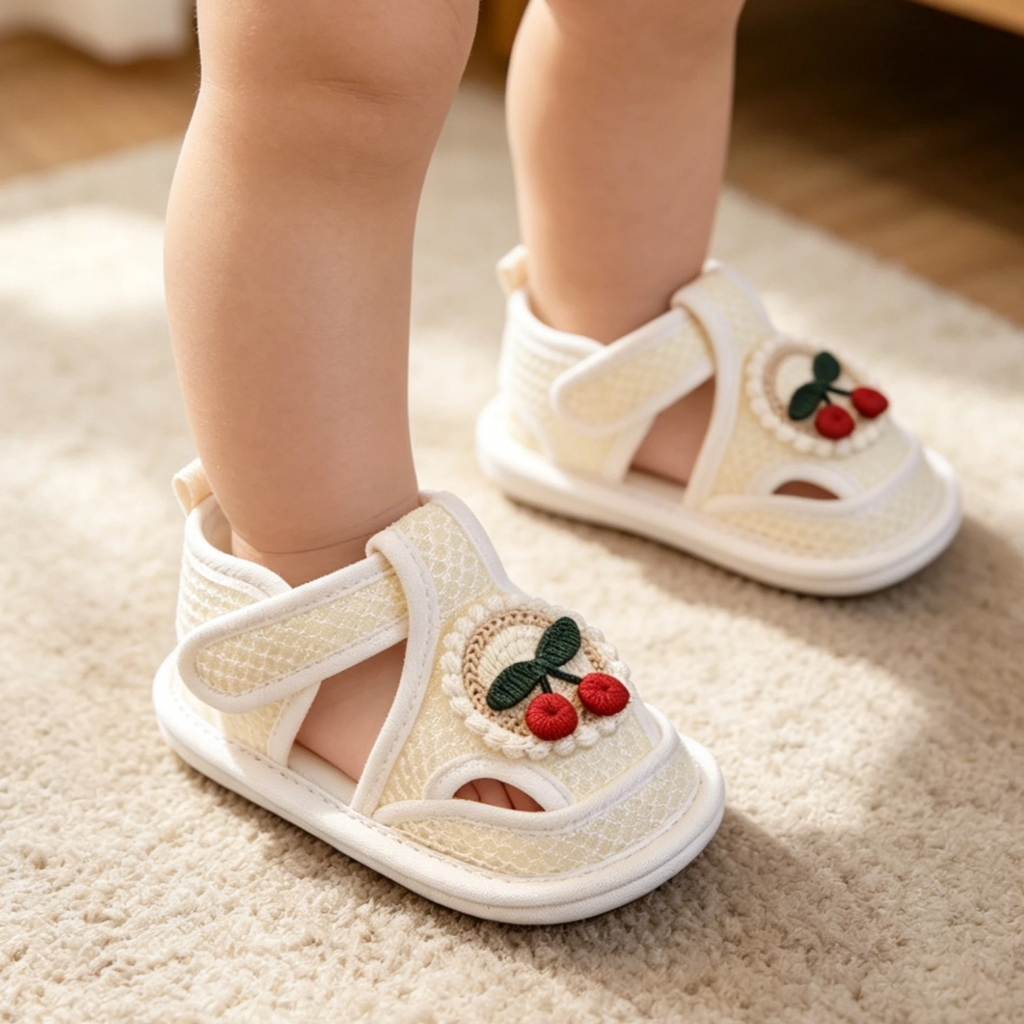 Baby Girl Closed Toe Sandals Princess Style Cute Soft Non-Slip Summer Shoes