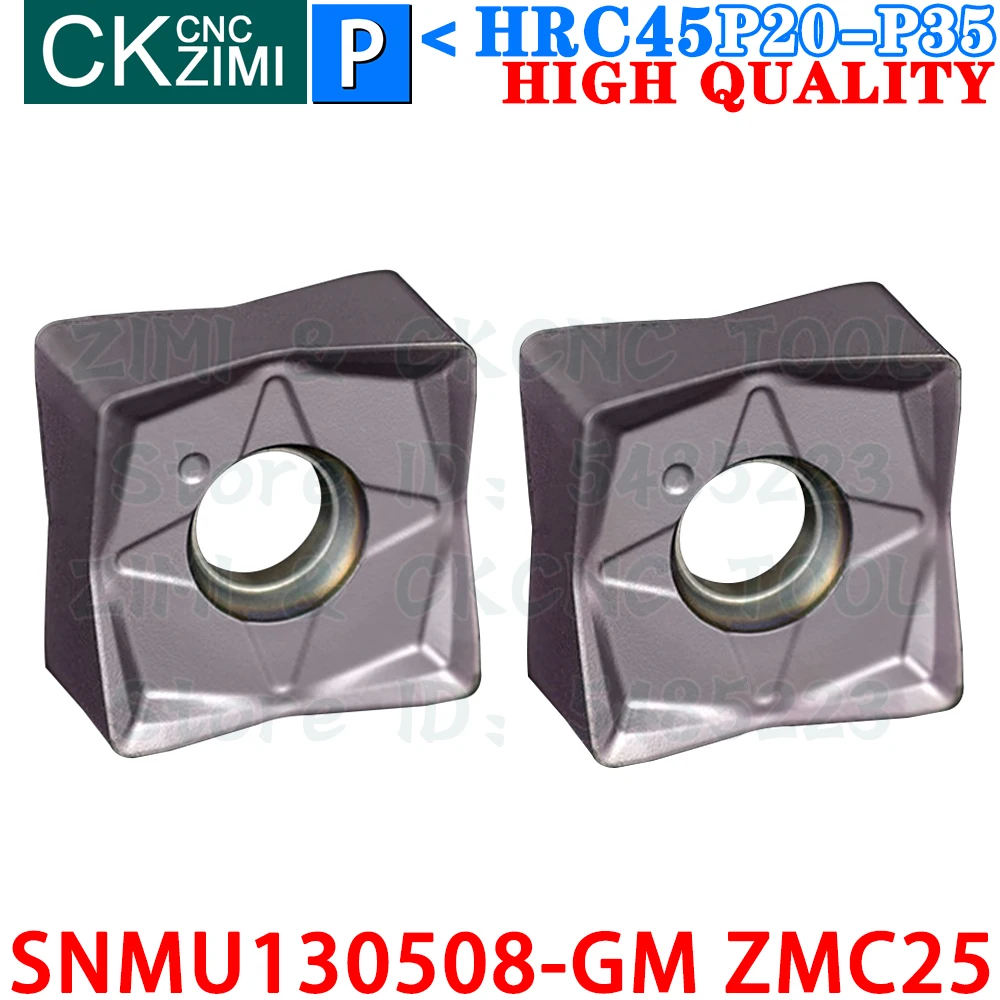 SNMU130508-GM ZMC25 SNMU 130508EN GM ZMC25 Carbide Inserts fast feed Milling Inserts CNC Indexable Heavy Cutting Milling Tools