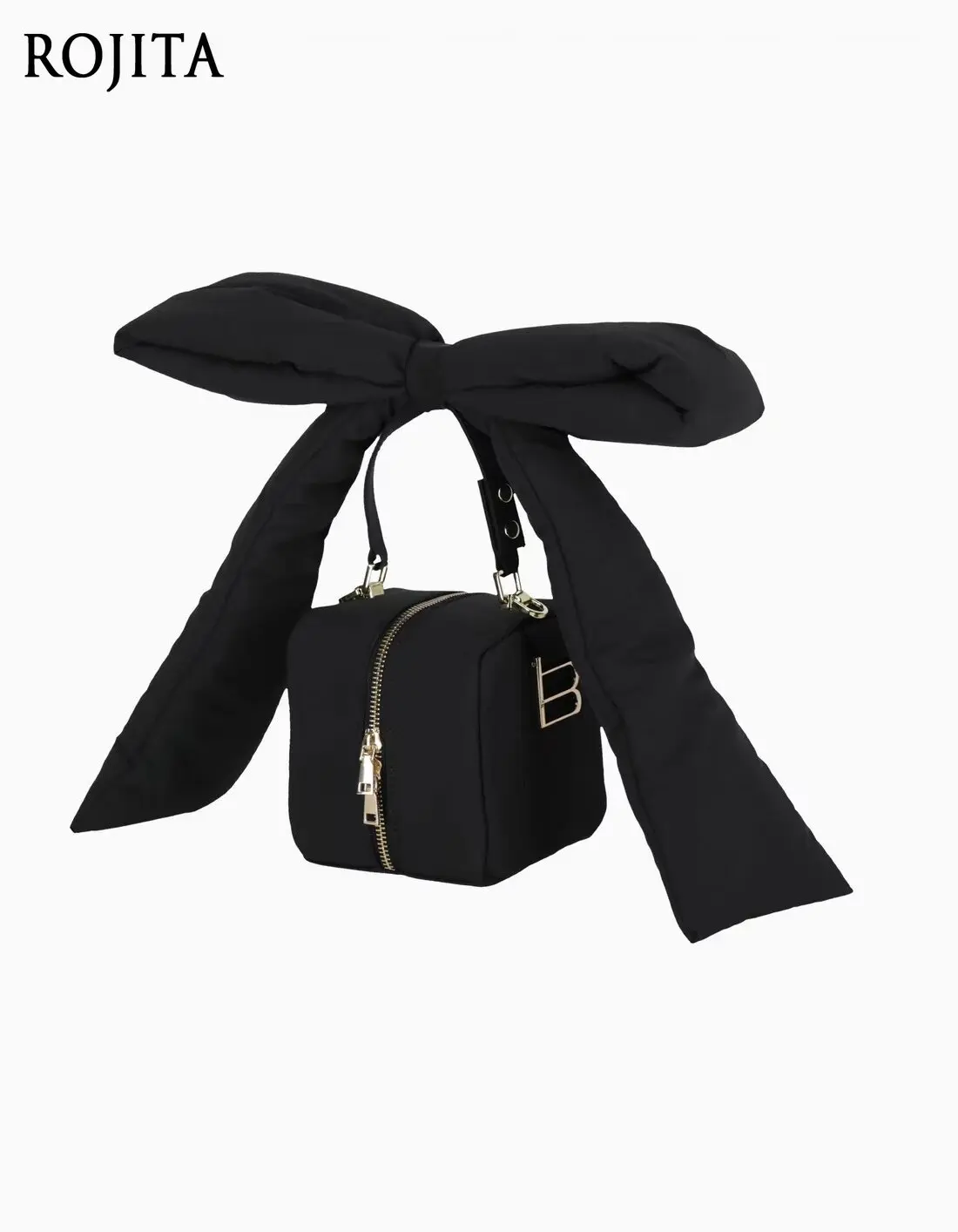 Japanese Style Black Handbag 2026 Autumn New Sweet Elegant Bow Small Square Bag Women Girl's Cute Messenger Bag Backpacks